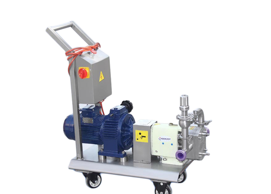 SS316L DONJOY TUL-80 rotary  lobe pump with Mechanical motor and trolley