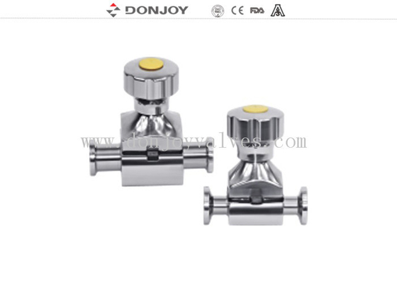 DN6 Direct Way Weld Sanitary Diaphragm Valve With Plastic Handwheel