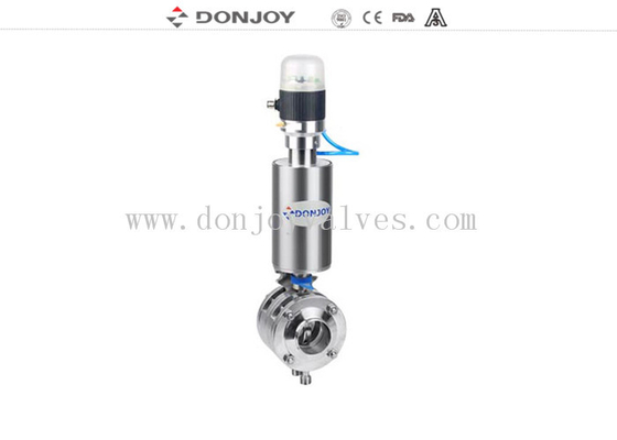3A CE Pneumatic Double Seat 4" PN16 Butterfly Valves