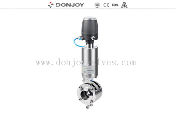3A CE Pneumatic Double Seat 4" PN16 Butterfly Valves