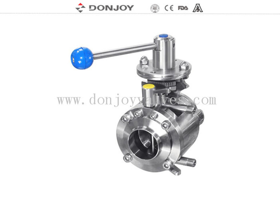 DN65 Donjoy Double Seat Butterfly Valves B Type With Valve Chamber Can Be Flushed