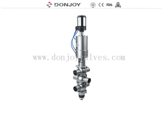 Double Seat Mixing Proof Valve with Vertical Actuator and control head