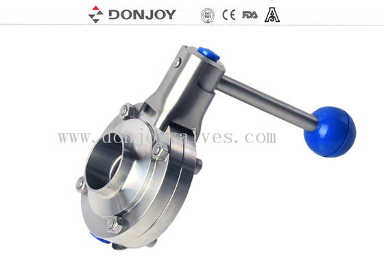 1.5" Silicone Gasket Sanitary Butterfly Tri Clamp Valve