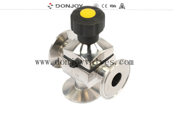 SS316L 1/2" Sanitary Diaphragm Valve L Type With No Dead Leg