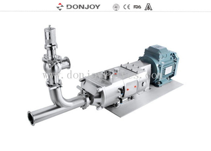DONJOY food grade gas liquid solid mixing double screw pumps sanitary