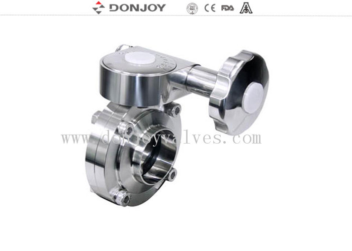 Donjoy Stianless Steel Manual fine tuning sanitary butterfly valves with Wled Connection