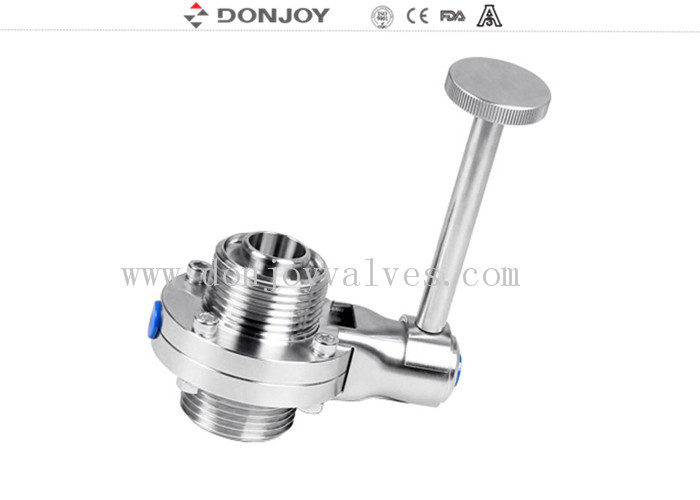 SS316L RJT Thread Manual Butterfly Valves With Long Pull Handle