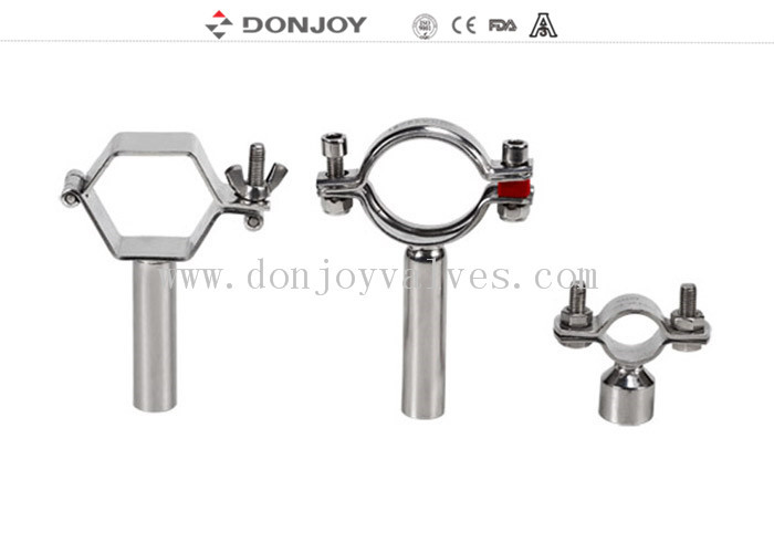 SS304 Heavy Duty Clamp Pipe Holder / TC Clamp / Pipe With Thread Or Bar