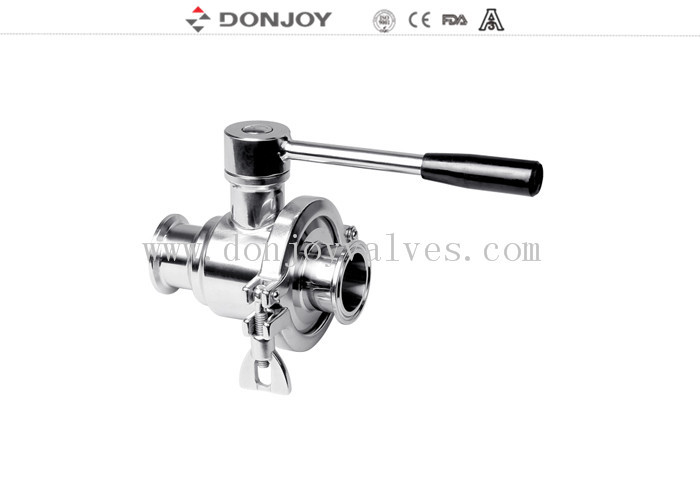 Pneumatic SS316L 2 WAY Sanitary Ball Valve with Multi Stainless Steel Handle