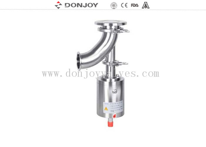 SS304/316 DN40-DN100 Sanitary pneumatic elbow tank bottom valve