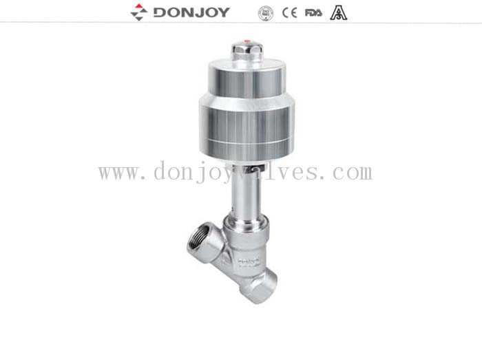 Professional 1 Inch Pneumatic Angle Seat Valve , Stainless Steel Angle Valve