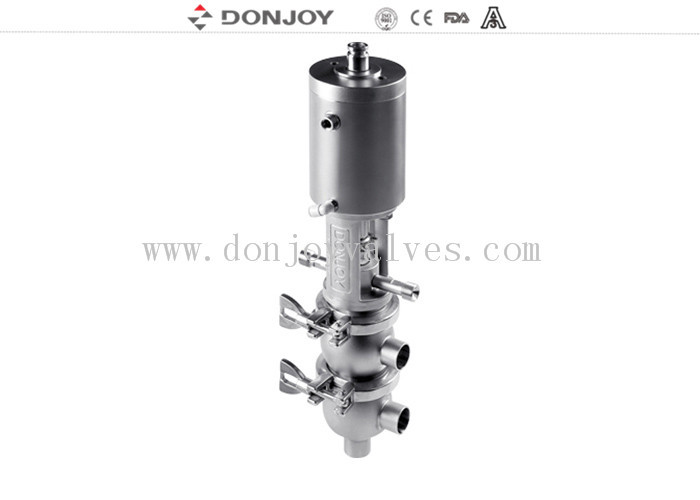 Configuration Aseptic Pneumatic SS304 SS316 Divert Seat Valve