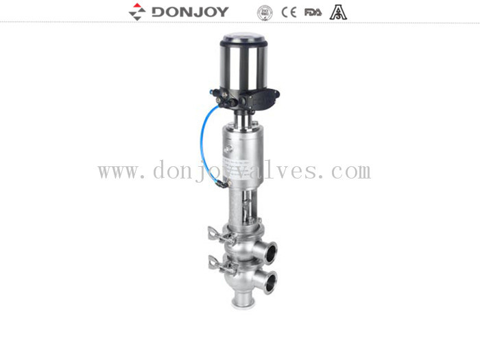 Donjoy 316L  sanitary reversing seat valve  with pneumatic actuator  with control head C-TOP