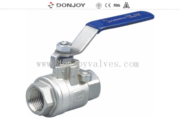 FDA / ISO SS304 Two Peice Ball valve With  Female Thread Connection