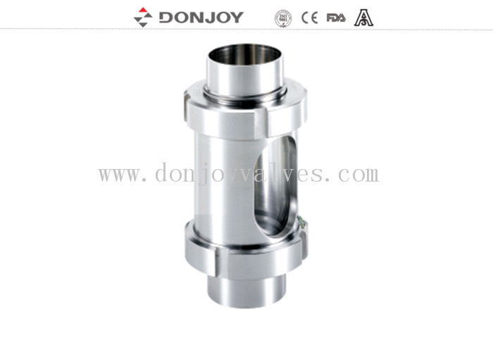 Sanitary Sight Glass Aseptic Zero Dead Conner Stainless Steel Sight Glass With Protective Sleeve