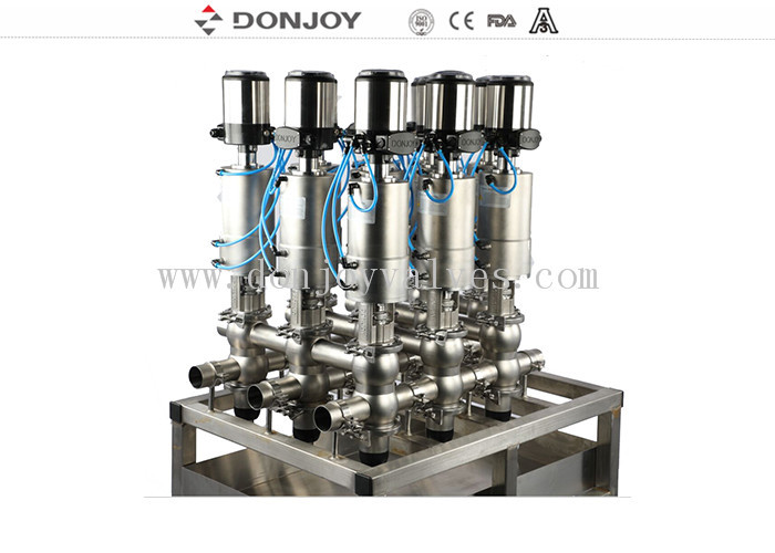DN40 Hygienic Stainless Steel Mixproof Reversing Seat Valve