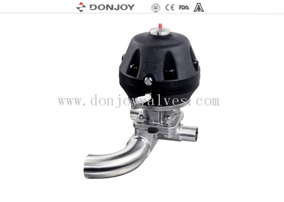 Plastic Pneumatic  U type three way Diaphragm Valve according ASME BPE
