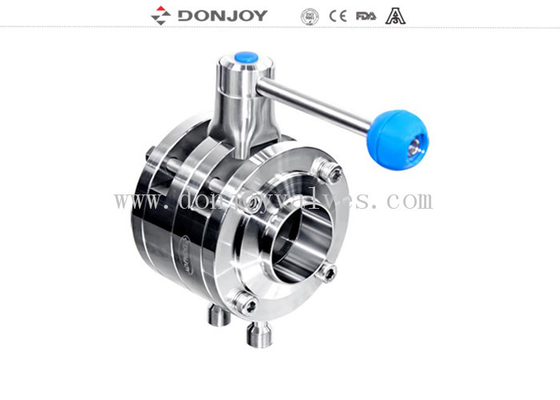 DN100 Manual proof butterfly valves Stainless steel 316L  with pull handle