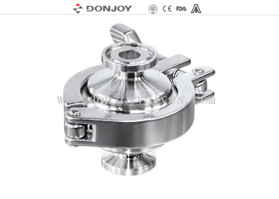 Clamp check valve with middle clamp 0.5 inch SMS RJT ISO IDF thread connection