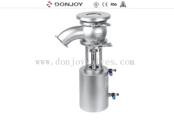 DN50 Pneumatic Tank Bottom Valve High Performance  With 90° Elbow